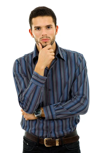 Studio picture of a pensive young man — Stock Photo, Image