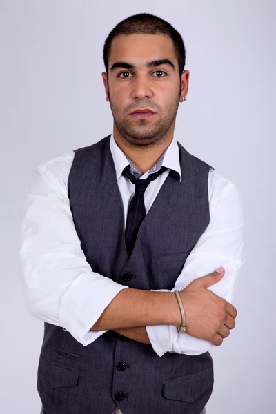 Young business man pensive — Stock Photo, Image