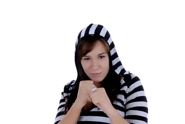 Young casual woman standing — Stock Photo, Image