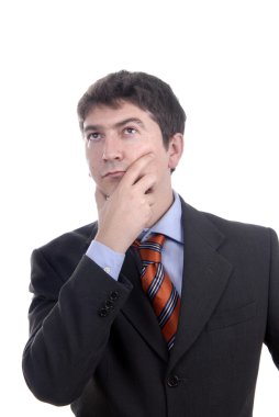 düşünme genç iş adamı