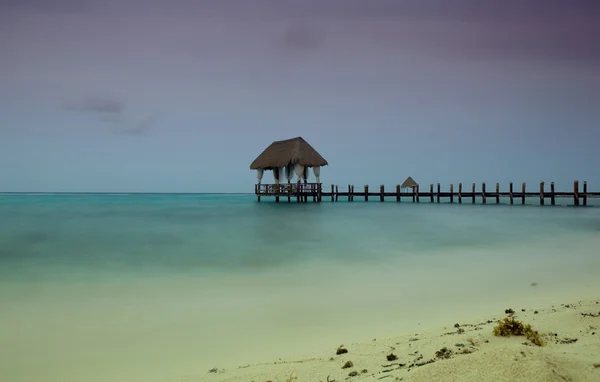 Langzame sluitertijd op de Caribische zee — Stockfoto