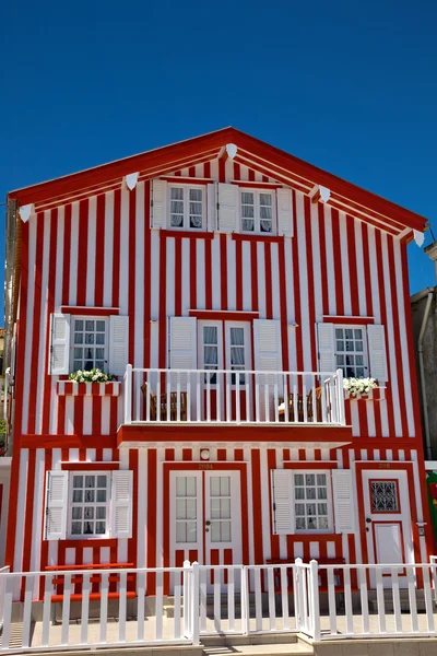 Typical house of Costa Nova — Stock Photo, Image