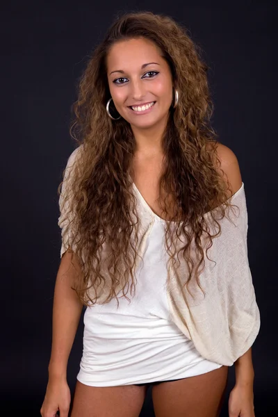 Portrait of young beautiful woman close up — Stock Photo, Image