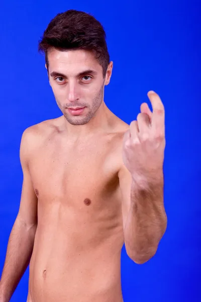 Young casual naked man — Stock Photo, Image