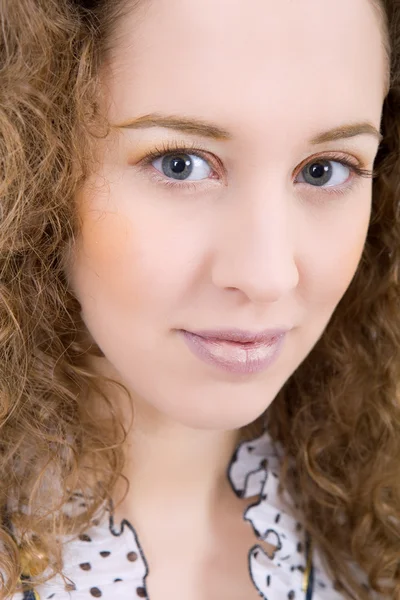 Portrait of young beautiful woman close up — Stock Photo, Image