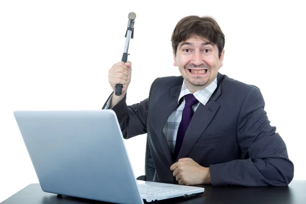 Crazy affärsman — Stockfoto