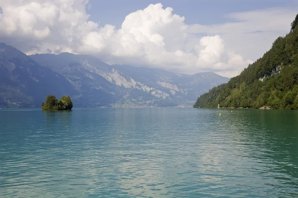 Swiss sjön ön — Stockfoto
