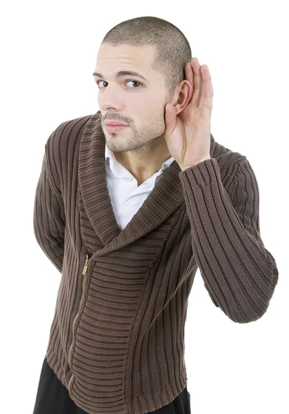 Man listening — Stock Photo, Image