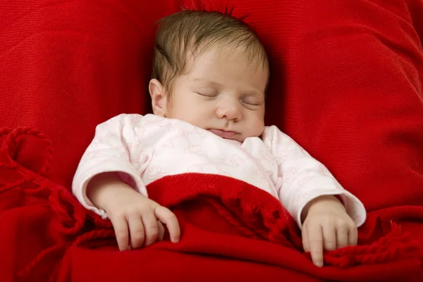 Młody noworodek śpi — Zdjęcie stockowe