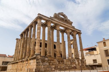 Merida 'daki Diana Tapınağı, Badajoz ili, İspanya Extremadura.