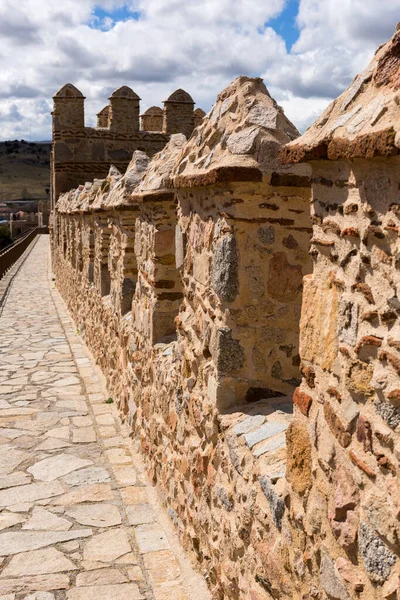 Antica Fortificazione Avila Dall Alto Delle Mura Castiglia Leon Spagna — Foto Stock