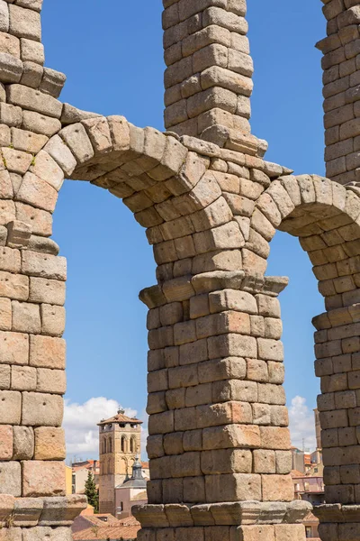 Segovia Aquaduct Ruïnes Van Het Oude Rome Segovia Spanje — Stockfoto