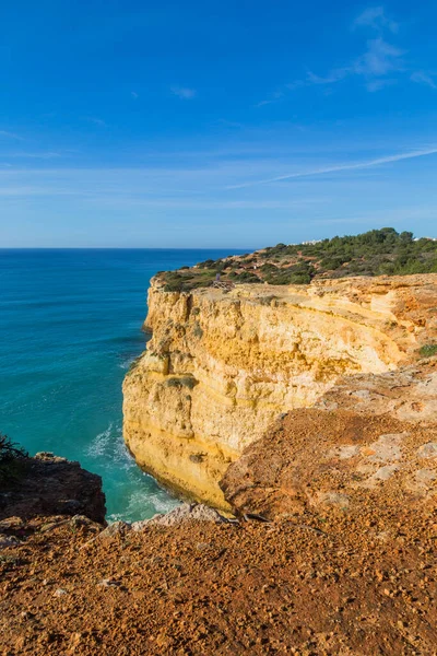 Scogliere Della Costa Dell Algarve Benagil Portogallo — Foto Stock