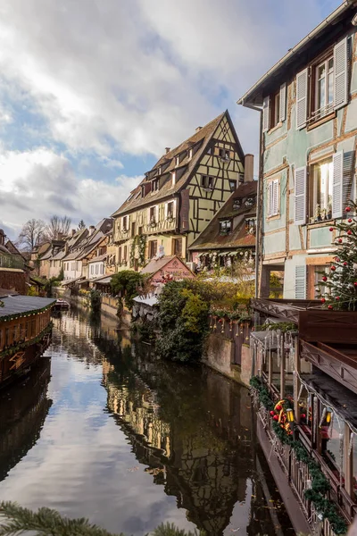 Colmar Frankrike Den Lilla Venisen Med Traditionella Byggnader Den Gamla — Stockfoto