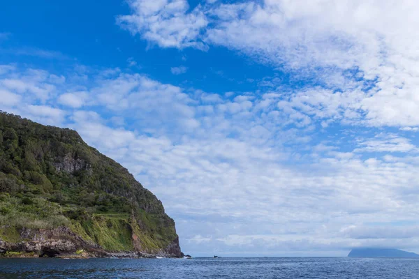 Coastline Vicino Ponta Delgada Sull Isola Flores Nelle Azzorre — Foto Stock