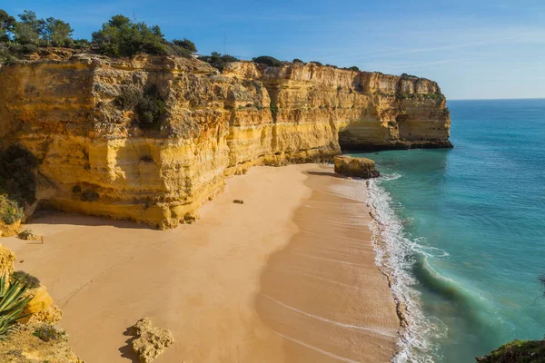 Kustklippor Algarve Lagoa Portugal — Stockfoto