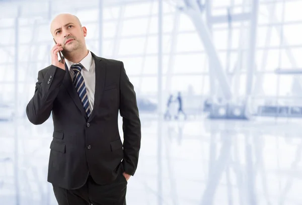 Homem Negócios Telefone Escritório — Fotografia de Stock