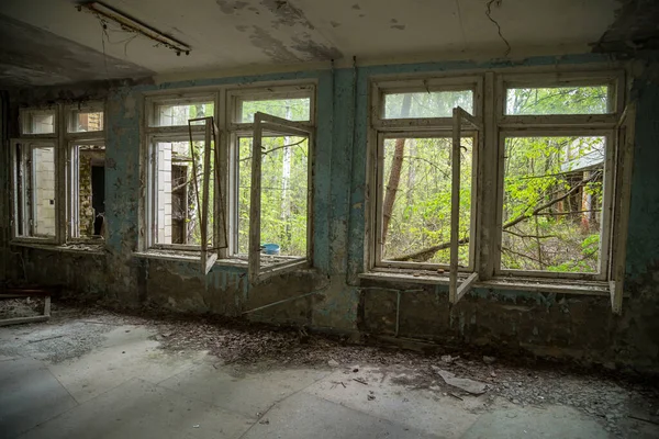 Zona Chernóbil Casa Abandonada Ciudad Pripyat Ucrania Zona Exclusión —  Fotos de Stock