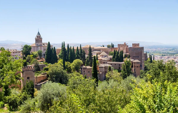 Granada Spain General View Generalife Courtyard Its Famous Fountain Garden — Stock Photo, Image