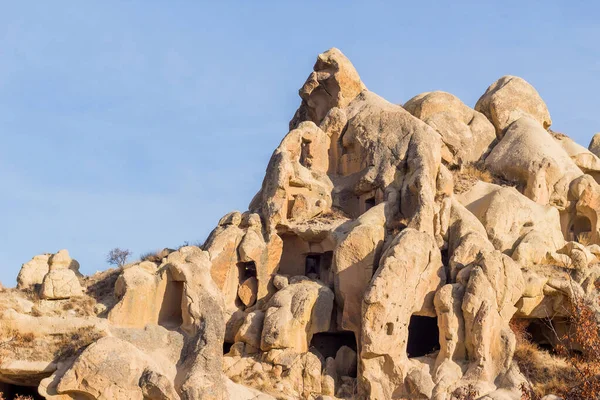 Vista Casa Tallada Cueva Ruinas Una Antigua Casa Cueva Históricas —  Fotos de Stock