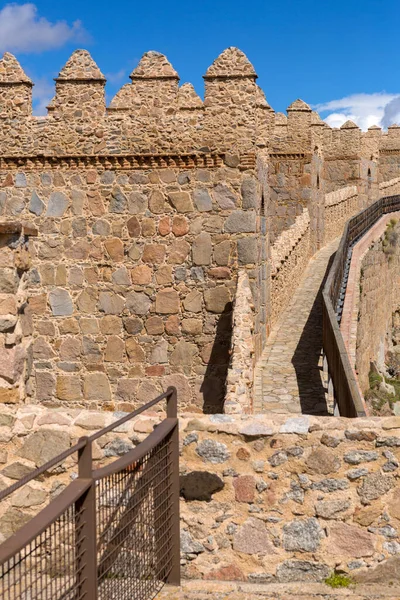 Antigua Fortificación Ávila Desde Alto Las Murallas Castilla León España —  Fotos de Stock