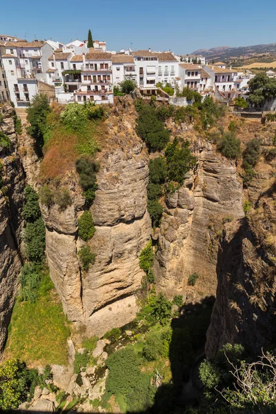 Vista Del Casco Antiguo Ronda Sobre Desfiladero Tajo Ronda España — Foto de Stock