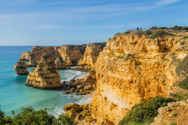 Pobřežní Útesy Algarve Lagoa Portugalsko — Stock fotografie