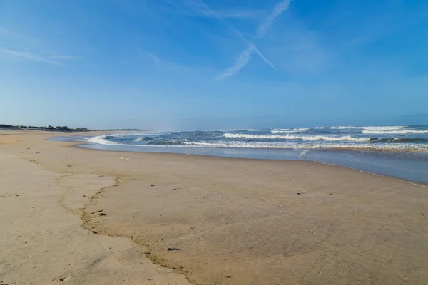 Beautiful Empty Beach Figueira Foz Portugal Royalty Free Stock Images