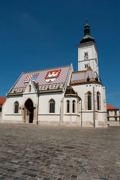 Церковь Святого Марка Загребе Хорватия — стоковое фото