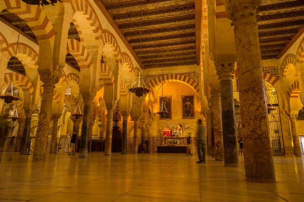 Cordoba Spain Arches Prayer Hall Mezquita Mosque Cordoba Spain — 스톡 사진