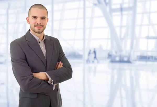 Glücklicher Geschäftsmann Porträt Büro — Stockfoto