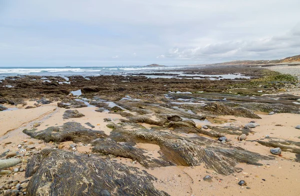 Mooi Leeg Strand Alentejo Portugal — Stockfoto