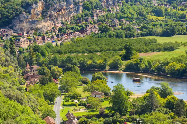 Roque Gageac Vista Desde Marqueyssac Dordogne Francia —  Fotos de Stock