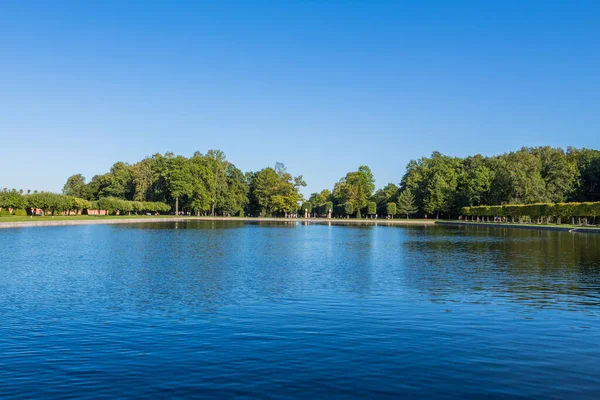 Saint Petersburg Rusko Peterhof Petrohrad Královský Palác Velkofontána Rusko — Stock fotografie