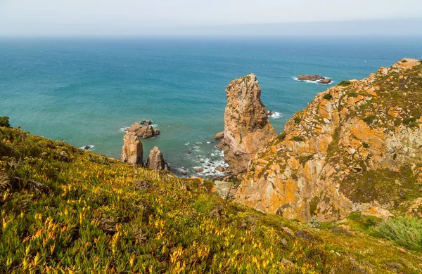 Kliffen Aan Kust Van Atlantische Oceaan Cabo Roca Cape Roca — Stockfoto