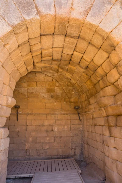 Roman Amphitheater Huge Archaeological Site Merida Founded Ancient Rome Western — Stock Photo, Image