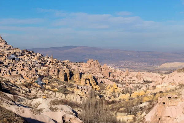 Erstaunliche Felsen Zelve Bei Nacht Kappadokien Erdpyramiden Goreme Türkei — Stockfoto