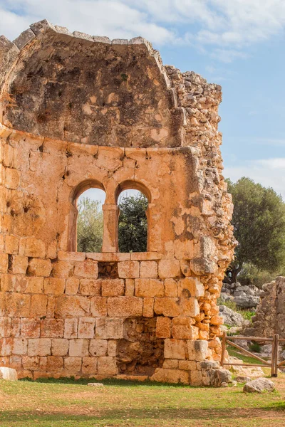Staré Zříceniny Velké Baziliky Aya Tekla Podzemní Jeskyně Kostel Známý — Stock fotografie