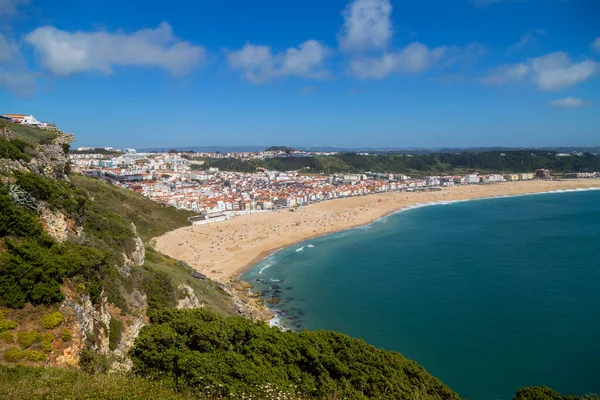 Nazare Town Beach Sitio Portugal — 图库照片