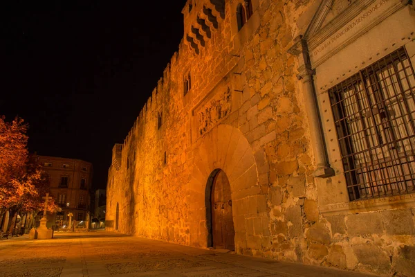 Улицы Авилы Ночью Кастель Леон Испания — стоковое фото