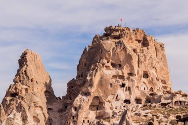 Goreme 'deki insanlar, Kapadokya' daki insanlar. Goreme Açık Hava Müzesi 1984 yılından beri UNESCO Dünya Mirasları Listesi 'nin bir üyesidir.