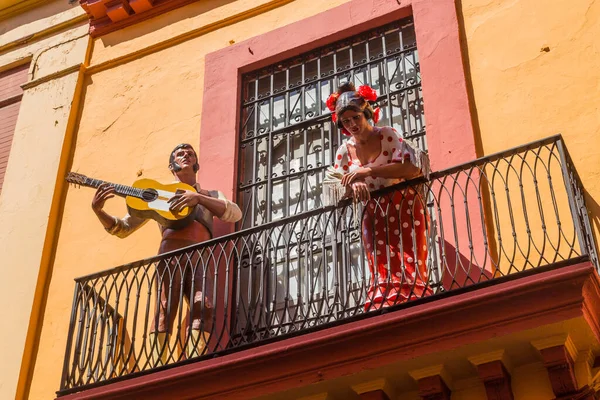 Seville Spanya Sevilla Daki Casa Memoria Nın Cephesi Flamenko Nun — Stok fotoğraf