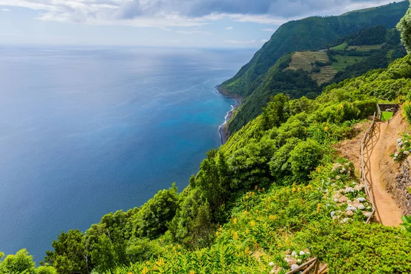 Północny Wschód Wyspy Sao Miguel Azorach Punkt Widokowy Ponta Sossego — Zdjęcie stockowe
