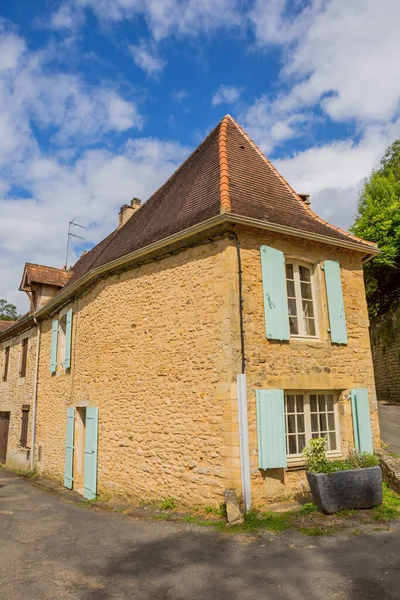 Limeuil Región Dordoña Prigord Aquitania Francia Pueblo Medieval Con Casas Imágenes de stock libres de derechos