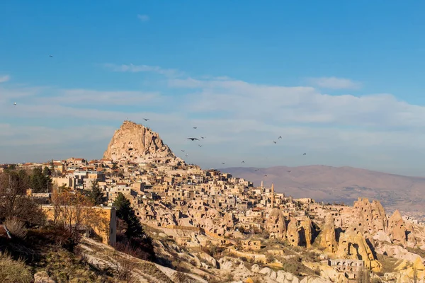 Erstaunliche Felsen Zelve Bei Nacht Kappadokien Erdpyramiden Goreme Türkei — Stockfoto