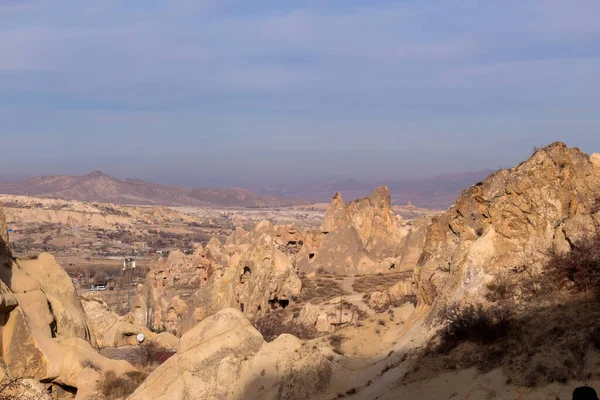 Rosental Kappadokien Nevsehir Türkei Einzigartige Felsformationen Mit Blauem Himmel Hintergrund — Stockfoto