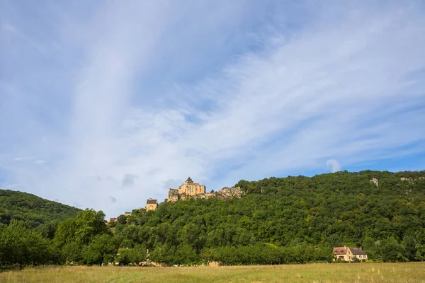 Vue Sur Forteresse Médiévale Château Castelnaud Dans Vallée Dordogne Périgord — Photo