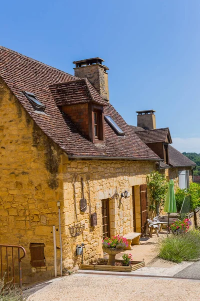 Domme Francie Staré Domy Středověkého Města Domme Dordogne Francie — Stock fotografie