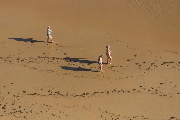 Albufeira Portugal People Famous Beach Olhos Agua Albufeira Beach Part — Stock Photo, Image