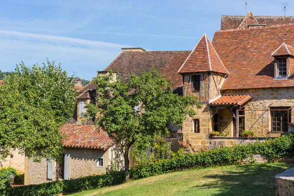 Исторические Дома Sarlat Caneda Департамент Дордонь Аквитания Франция — стоковое фото